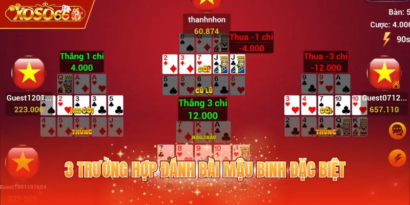 3 trường hợp đánh bài Mậu Binh đặc biệt